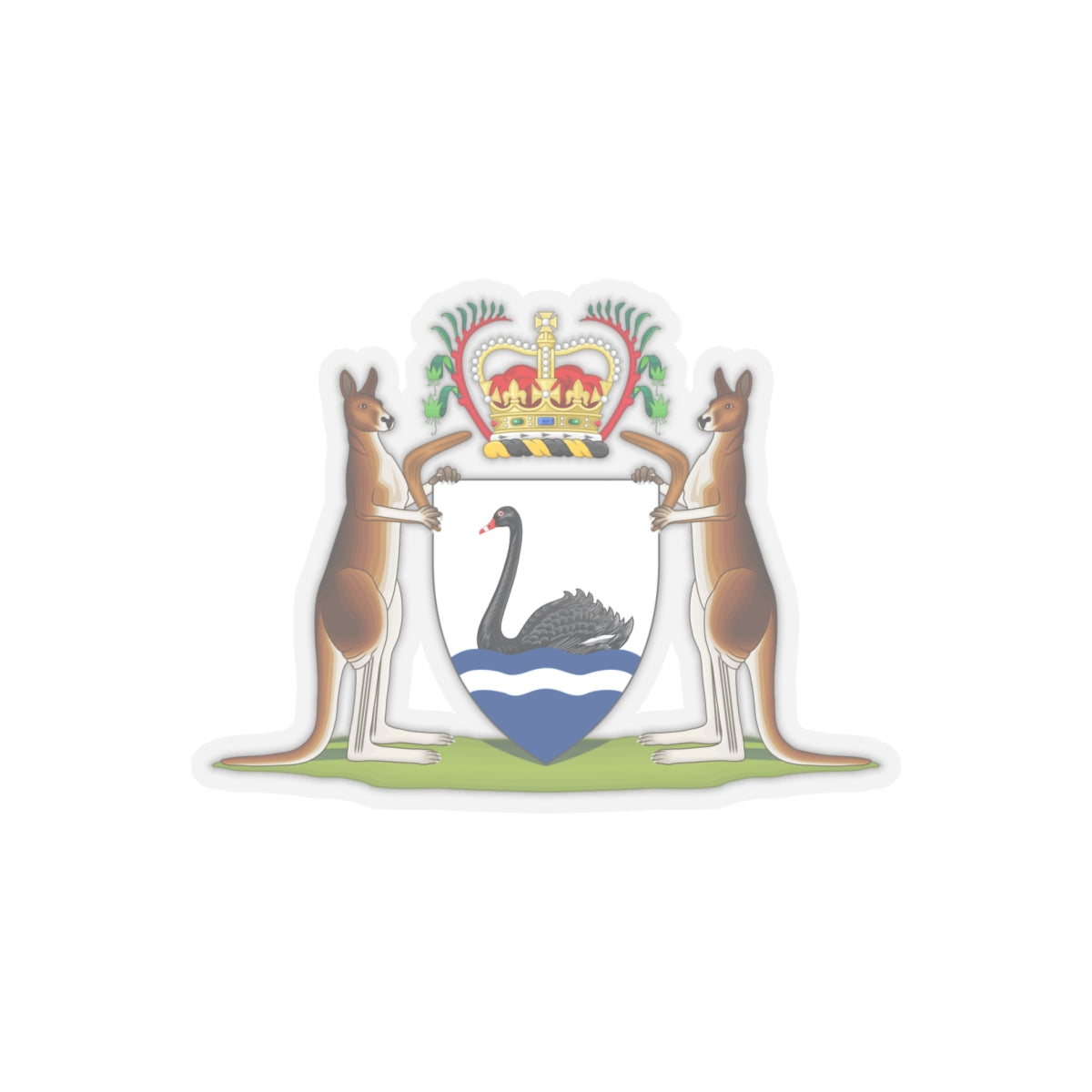 Coat of arms of Western Australia - STICKER Vinyl Kiss-Cut Decal