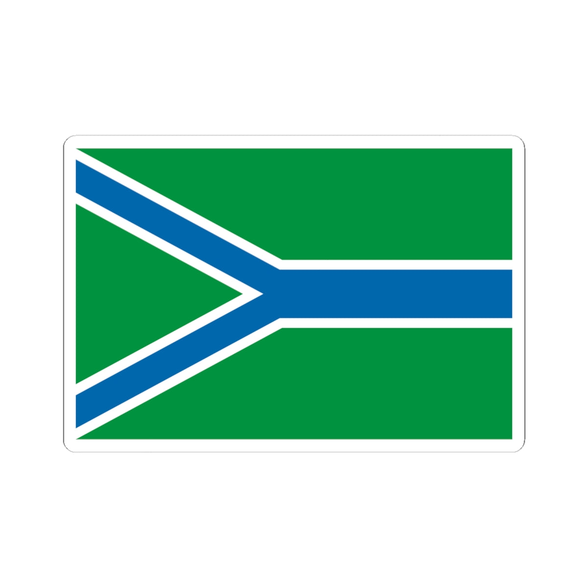 Flag of Ust-Tarksky rayon Novosibirsk oblast (Russia) STICKER Vinyl Kiss-Cut Decal