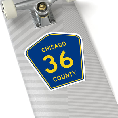 Chisago County 36 (Minnesota) (Road Sign) STICKER Vinyl Kiss-Cut Decal