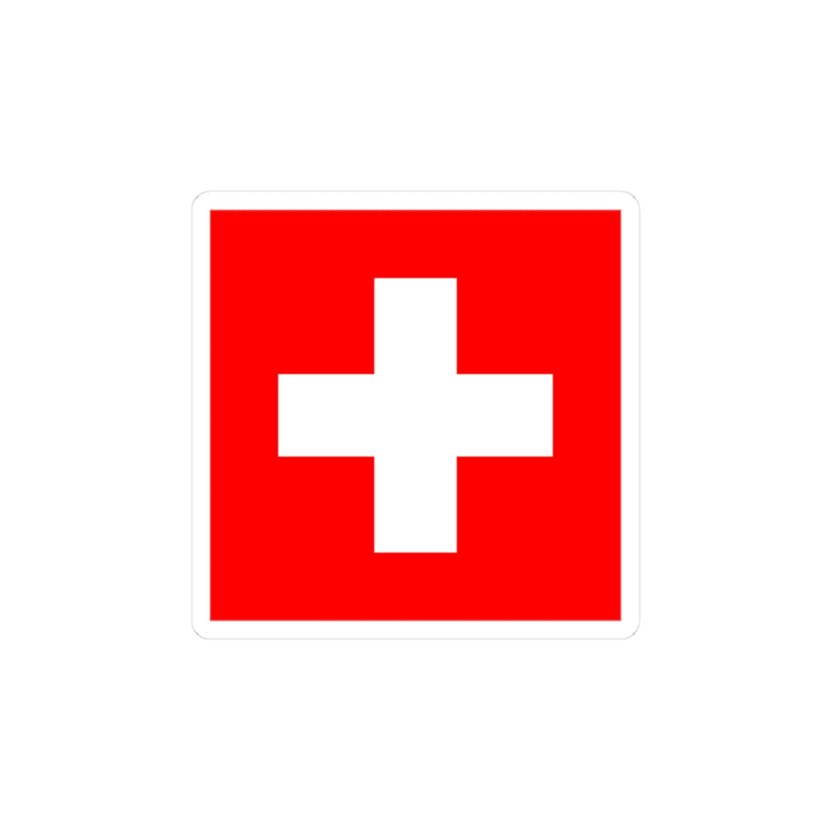 Flag of Switzerland within 2to3 (Switzerland) STICKER Vinyl Kiss-Cut Decal