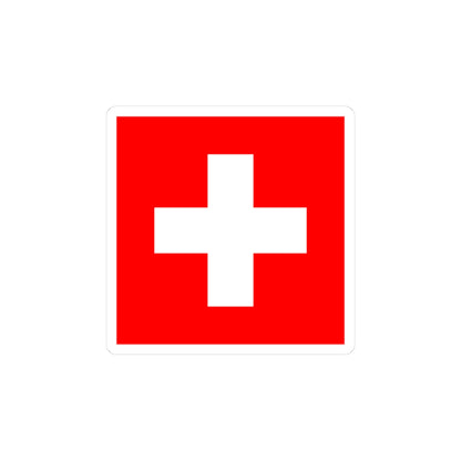 Flag of Switzerland within 2to3 (Switzerland) STICKER Vinyl Kiss-Cut Decal
