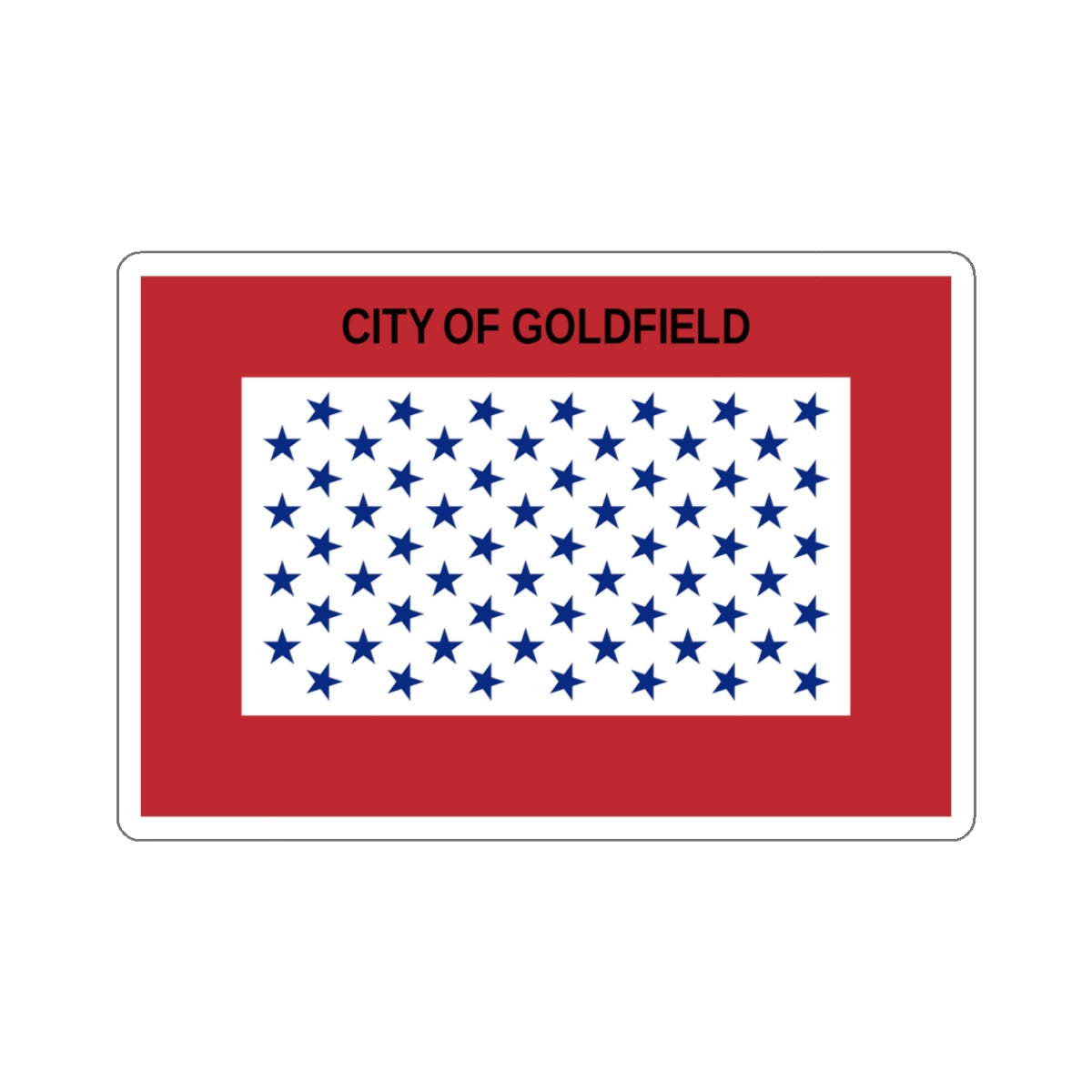 Flag of Goldfield, Colorado - STICKER Vinyl Kiss-Cut Decal