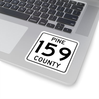 Pine County Route 159 MN (Minnesota) (Road Sign) STICKER Vinyl Kiss-Cut Decal