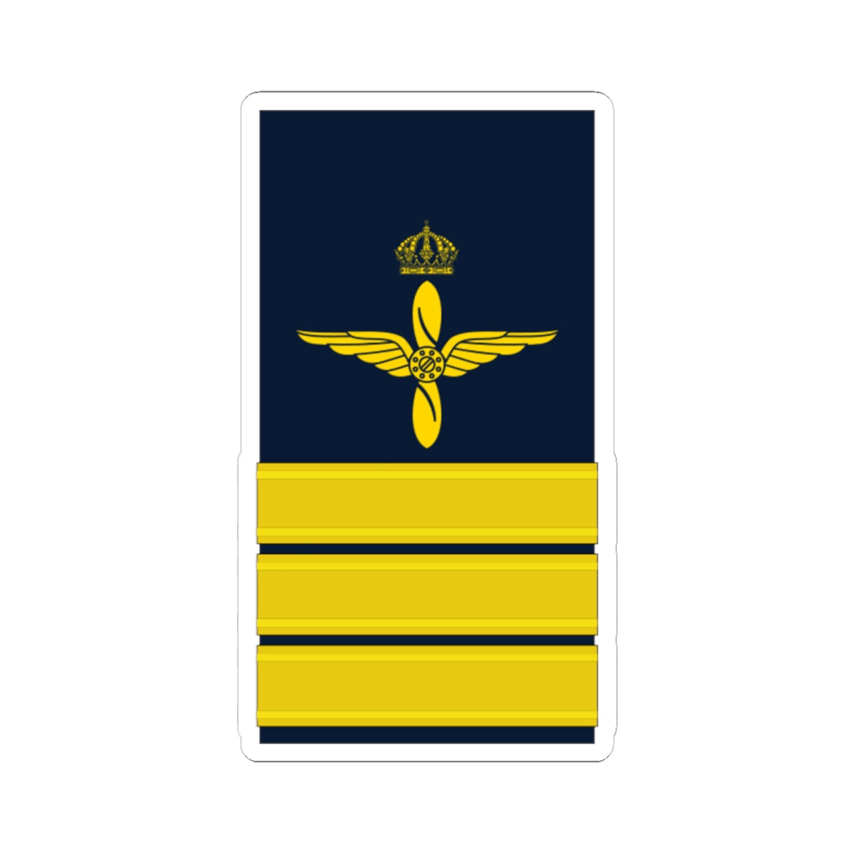 OF 4 Överstelöjtnant FV hylsa (Sweden) (Military Rank) STICKER Vinyl Kiss-Cut Decal