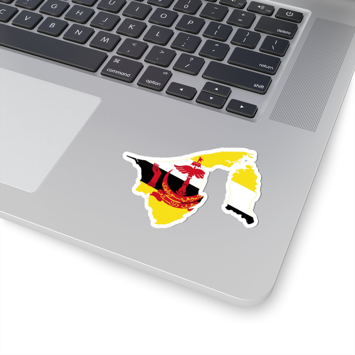 Flag-map of Brunei2 (Brunei) STICKER Vinyl Kiss-Cut Decal