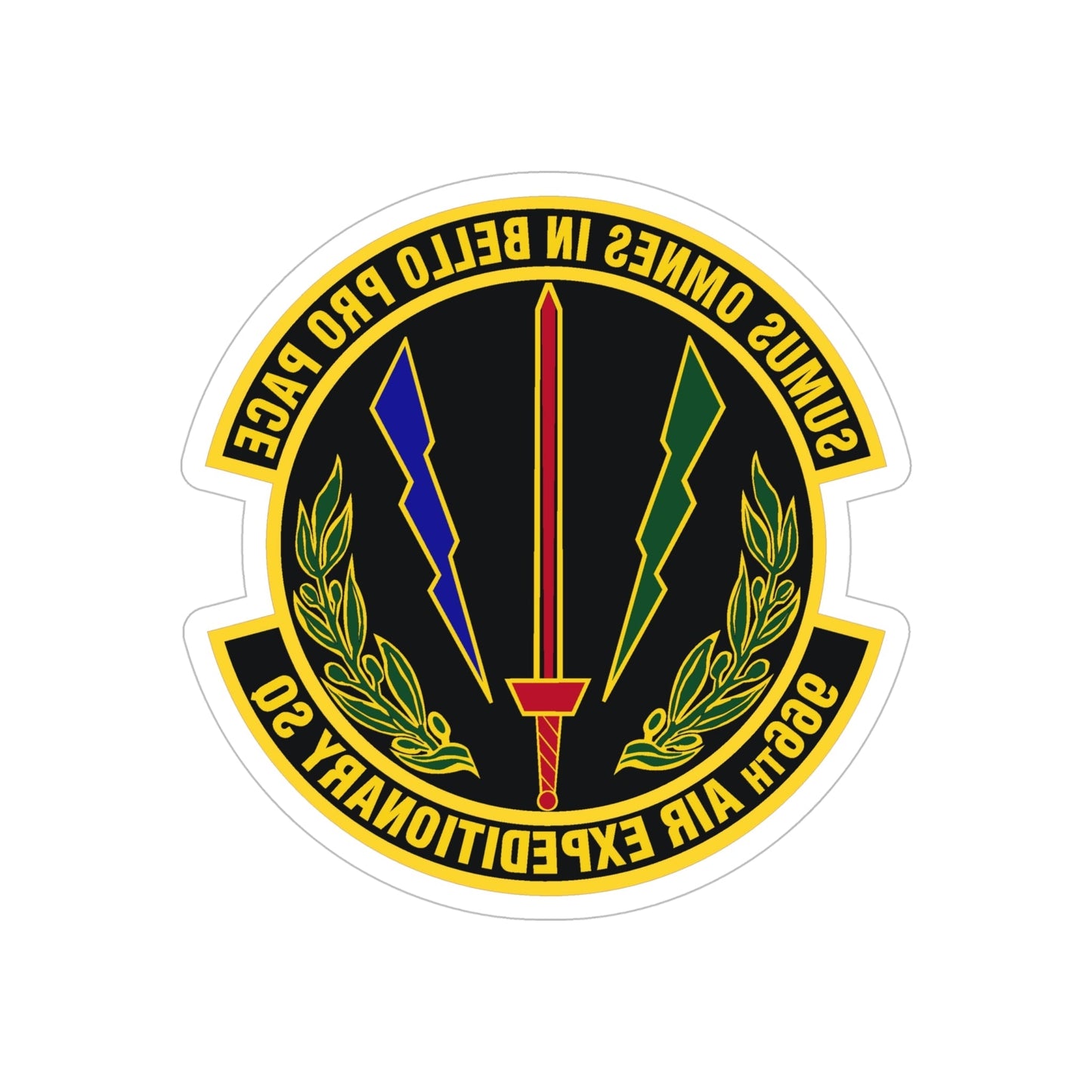 966th Air Expeditionary Squadron (U.S. Air Force) REVERSE PRINT Transparent STICKER-6 Inch-The Sticker Space