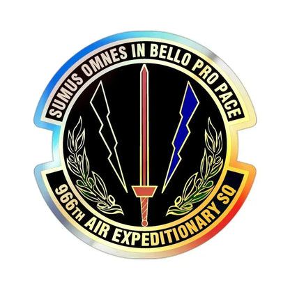 966th Air Expeditionary Squadron (U.S. Air Force) Holographic STICKER Die-Cut Vinyl Decal 2 Inch Holographic - The Sticker Space
