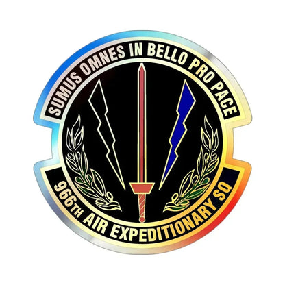 966th Air Expeditionary Squadron (U.S. Air Force) Holographic STICKER Die-Cut Vinyl Decal 3 Inch Holographic - The Sticker Space