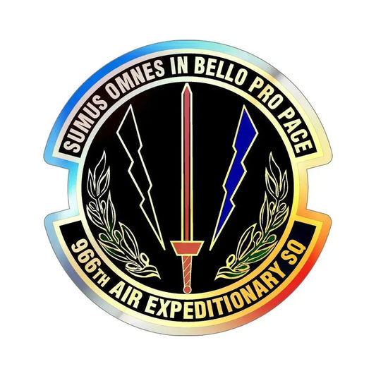 966th Air Expeditionary Squadron (U.S. Air Force) Holographic STICKER Die-Cut Vinyl Decal 6 Inch Holographic - The Sticker Space
