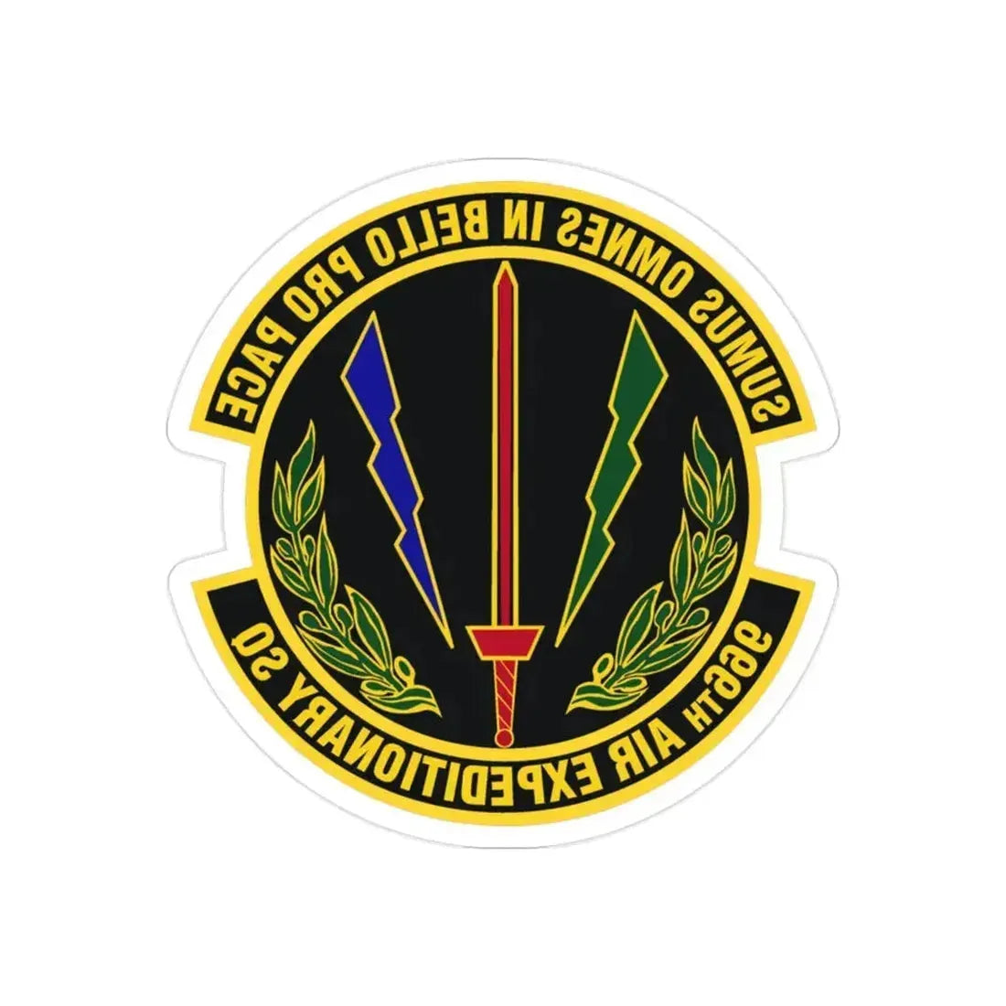 966th Air Expeditionary Squadron (U.S. Air Force) REVERSE PRINT Transparent Die-Cut STICKER 2 Inch Die-Cut Transparent - The Sticker Space