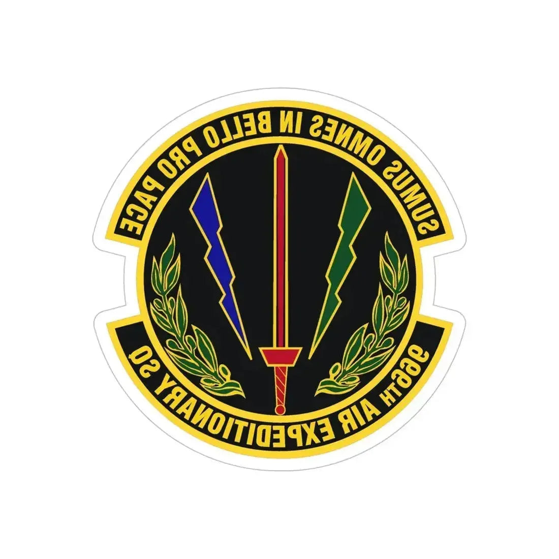 966th Air Expeditionary Squadron (U.S. Air Force) REVERSE PRINT Transparent Die-Cut STICKER 6 Inch Die-Cut Transparent - The Sticker Space