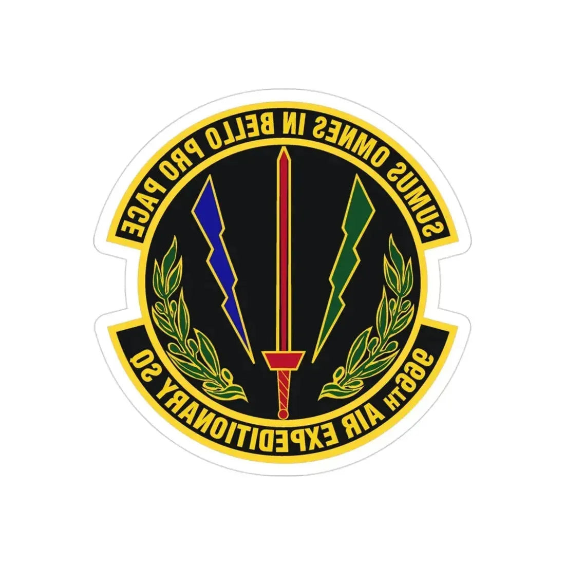 966th Air Expeditionary Squadron (U.S. Air Force) REVERSE PRINT Transparent Die-Cut STICKER - The Sticker Space