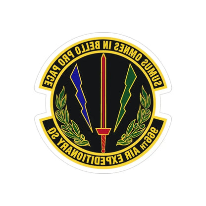 966th Air Expeditionary Squadron (U.S. Air Force) REVERSE PRINT Transparent Die-Cut STICKER - The Sticker Space