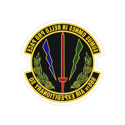 966th Air Expeditionary Squadron (U.S. Air Force) REVERSE PRINT Transparent Die-Cut STICKER - The Sticker Space