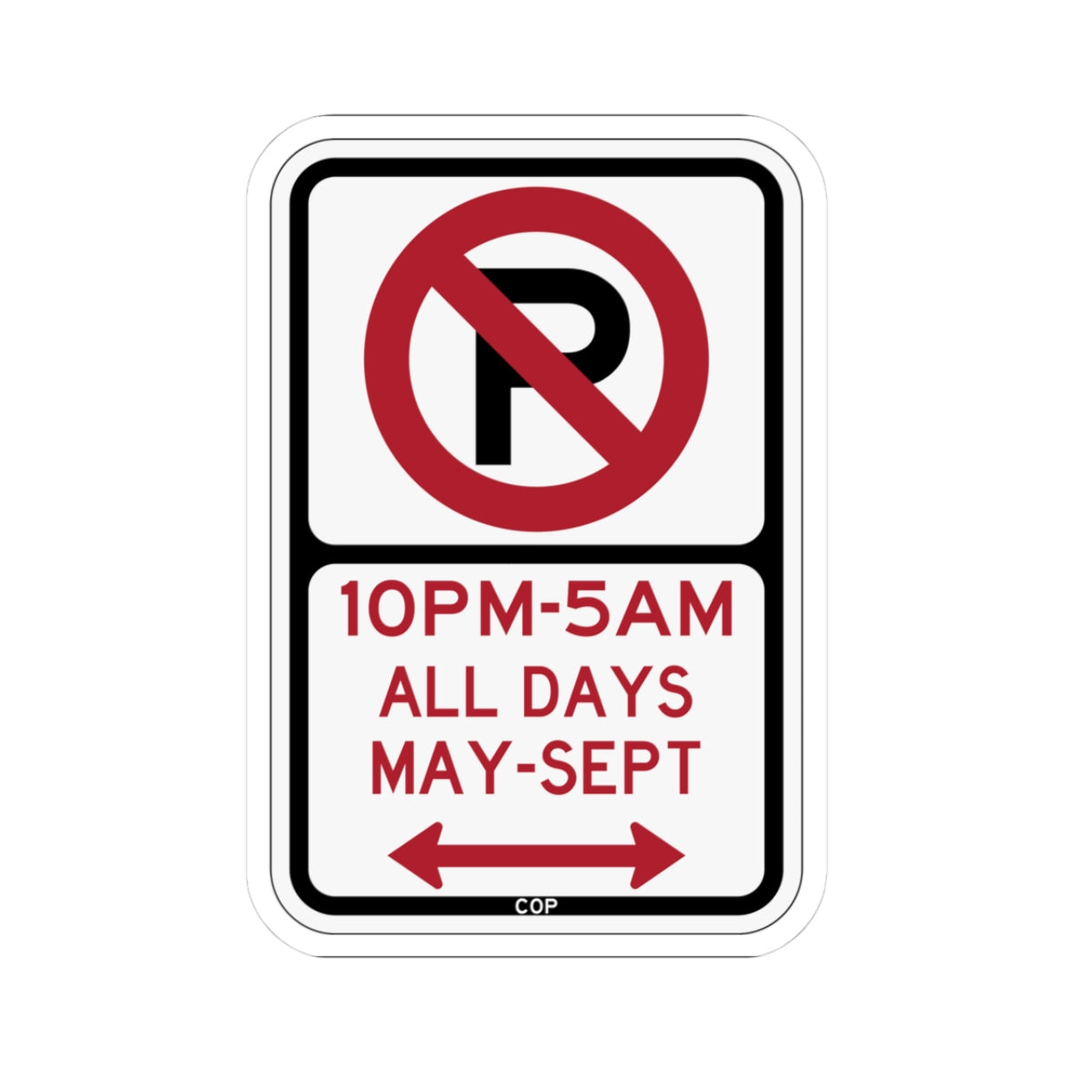 PBOT Road sign P1191D (Oregon) (Road Sign) STICKER Vinyl Kiss-Cut Decal