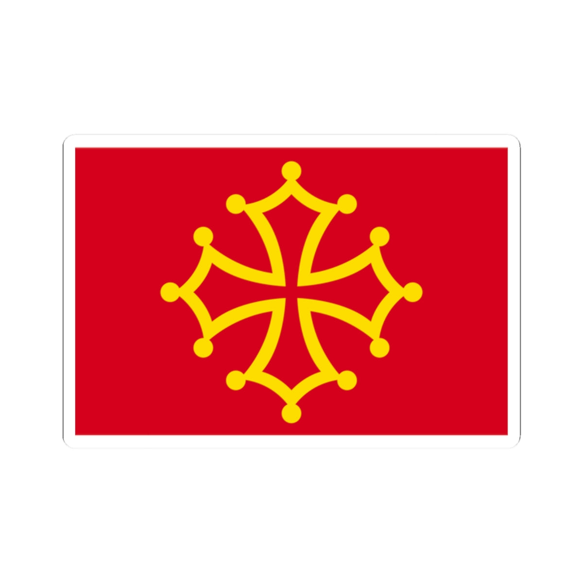 Flag of Occitania (France) STICKER Vinyl Kiss-Cut Decal