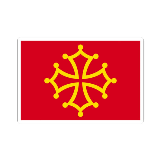 Flag of Occitania (France) STICKER Vinyl Kiss-Cut Decal