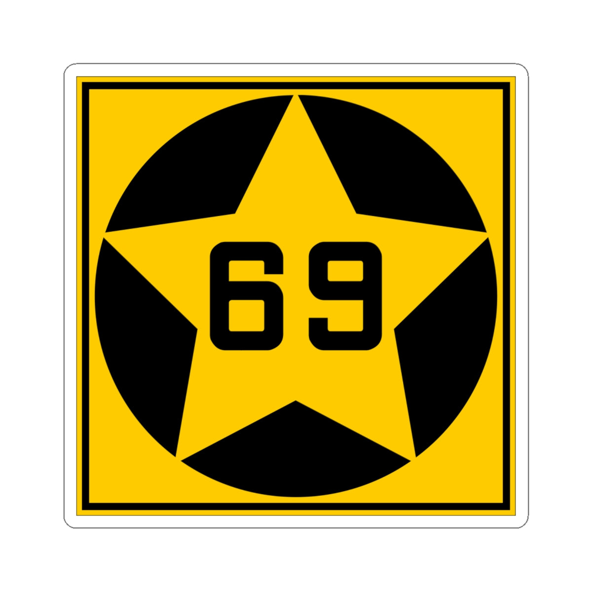 MN-69 1920 (Minnesota) (Road Sign) STICKER Vinyl Kiss-Cut Decal
