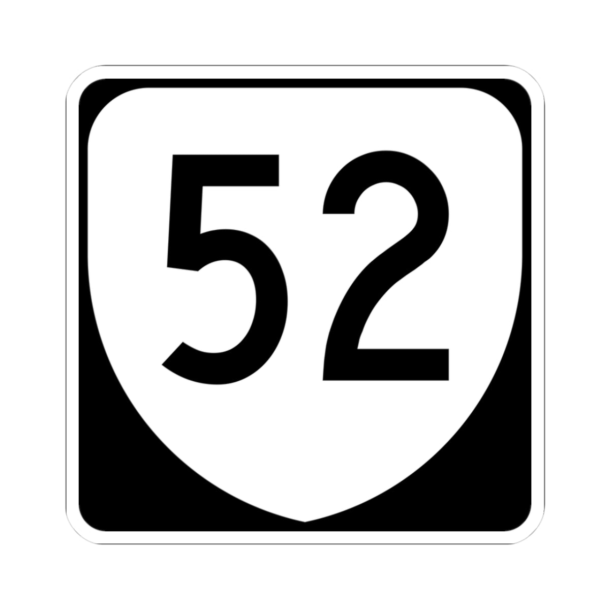 Virginia 52 (Virginia) (Road Sign) STICKER Vinyl Kiss-Cut Decal