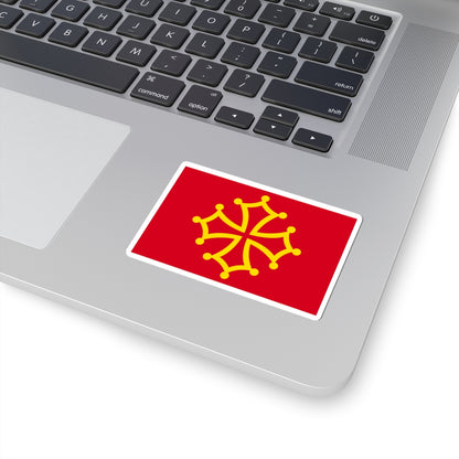 Flag of Occitania (France) STICKER Vinyl Kiss-Cut Decal