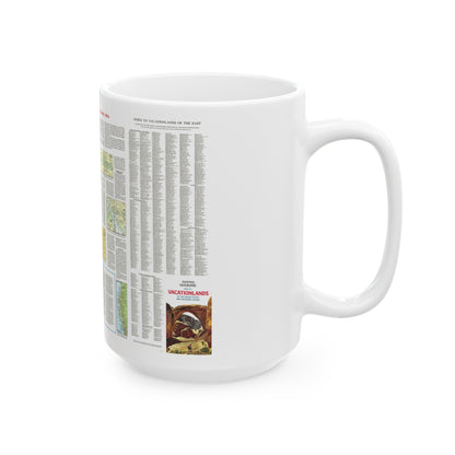 USA - Scenic Treasures and Historic Sites (1966) (Map) White Coffee Mug-The Sticker Space