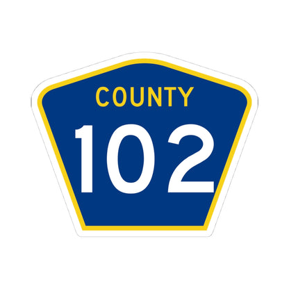 County 102 MN (Minnesota) (Road Sign) STICKER Vinyl Kiss-Cut Decal
