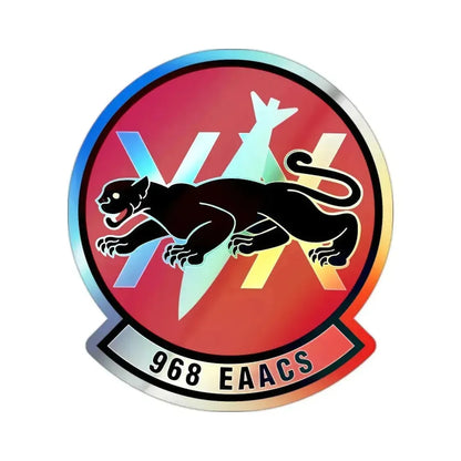 968th Expeditionary Airborne Air Control Squadron (U.S. Air Force) Holographic STICKER Die-Cut Vinyl Decal 2 Inch Holographic - The Sticker Space