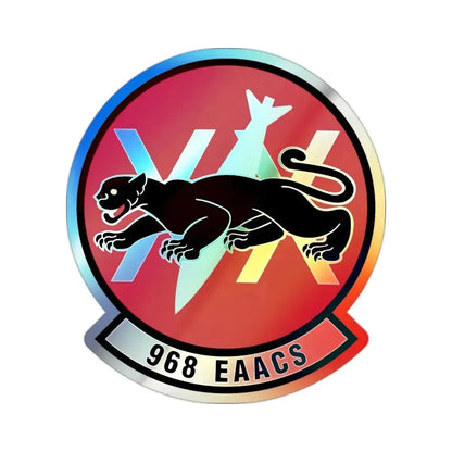 968th Expeditionary Airborne Air Control Squadron (U.S. Air Force) Holographic STICKER Die-Cut Vinyl Decal 2 Inch Holographic - The Sticker Space
