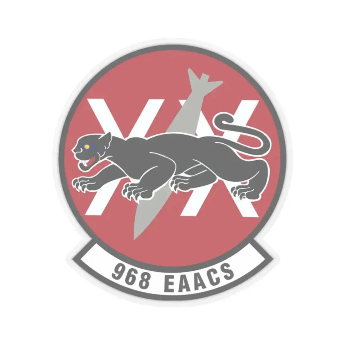 968th Expeditionary Airborne Air Control Squadron (U.S. Air Force) STICKER Vinyl Kiss-Cut Decal 2 Inch Transparent - The Sticker Space