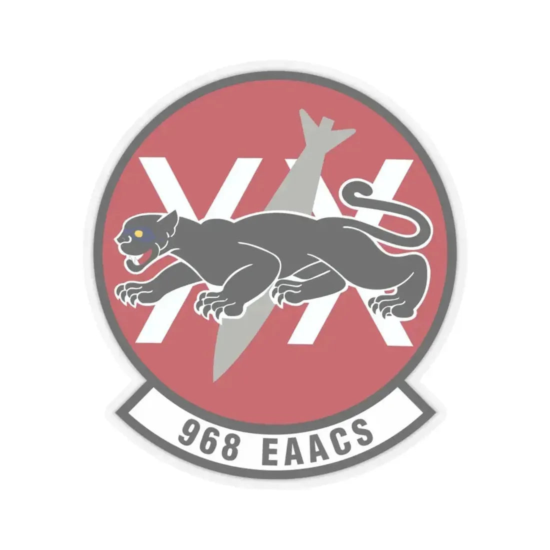 968th Expeditionary Airborne Air Control Squadron (U.S. Air Force) STICKER Vinyl Kiss-Cut Decal 4 Inch Transparent - The Sticker Space