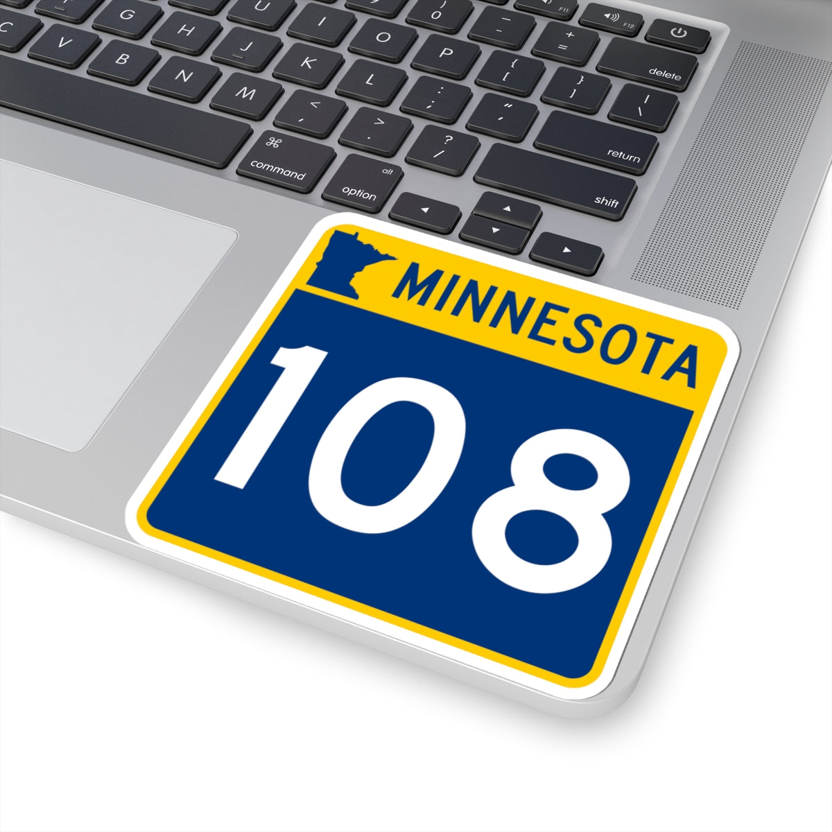 MN-108 (Minnesota) (Road Sign) STICKER Vinyl Kiss-Cut Decal