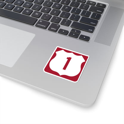 US 1 FL reversed (Florida) (Road Sign) STICKER Vinyl Kiss-Cut Decal