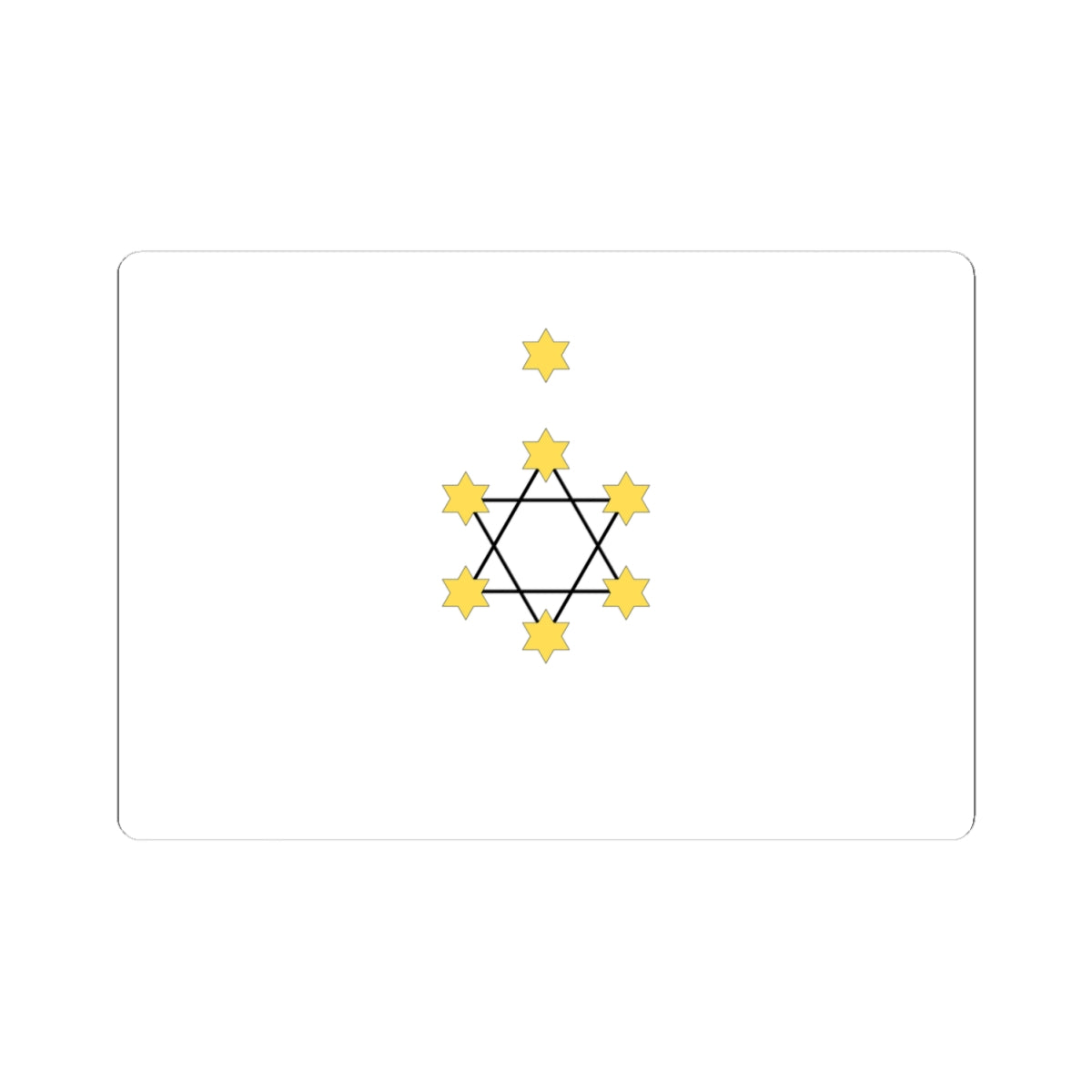 Herzls Zionist Flag (Israel) STICKER Vinyl Kiss-Cut Decal