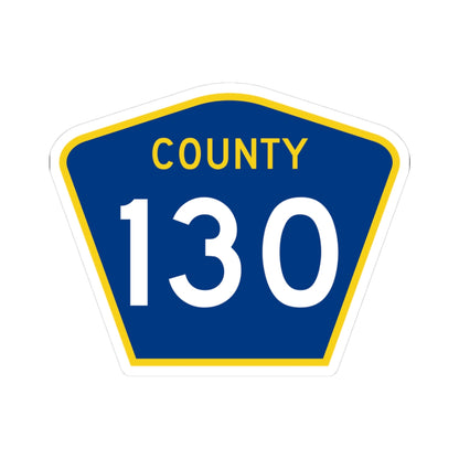 County 130 MN (Minnesota) (Road Sign) STICKER Vinyl Kiss-Cut Decal