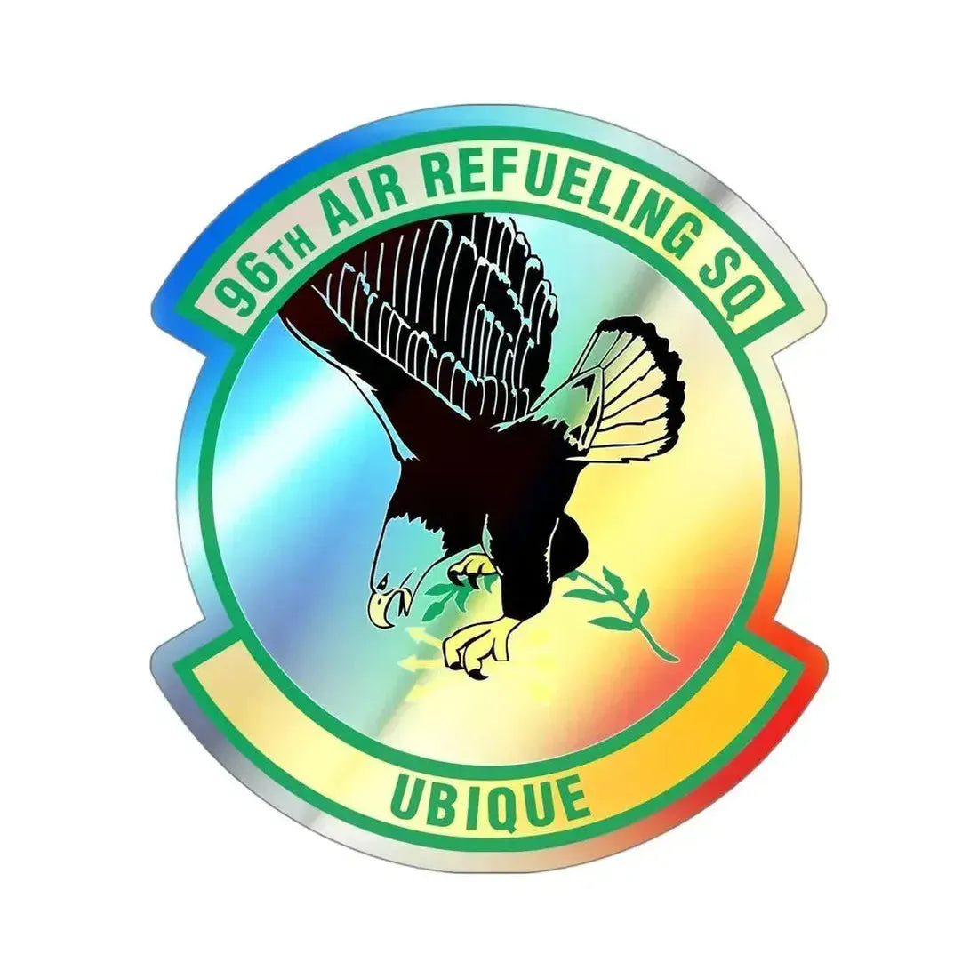 96th Air Refueling Squadron (U.S. Air Force) Holographic STICKER Die-Cut Vinyl Decal 4 Inch Holographic - The Sticker Space