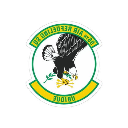 96th Air Refueling Squadron (U.S. Air Force) REVERSE PRINT Transparent Die-Cut STICKER 5 Inch Die-Cut Transparent - The Sticker Space