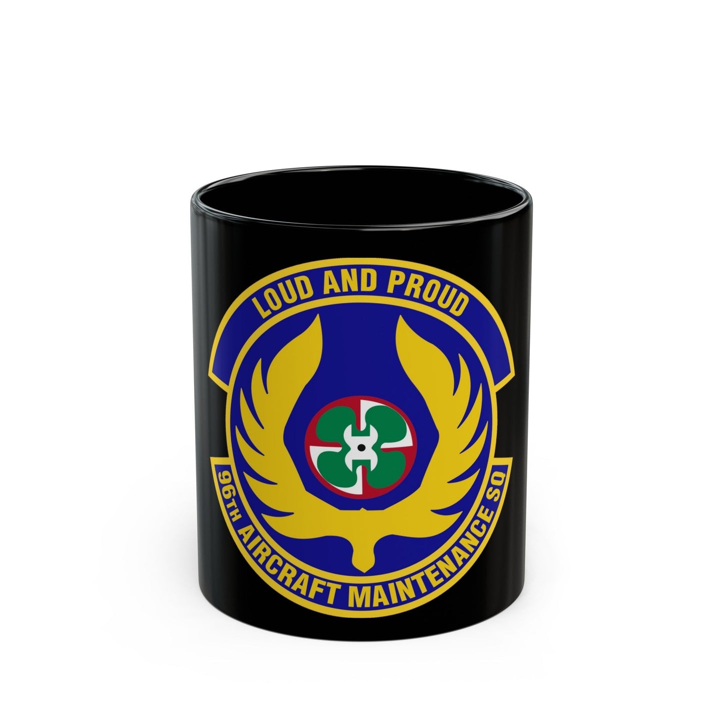 96th Aircraft Maintenance Squadron (U.S. Air Force) Black Coffee Mug-11oz-The Sticker Space