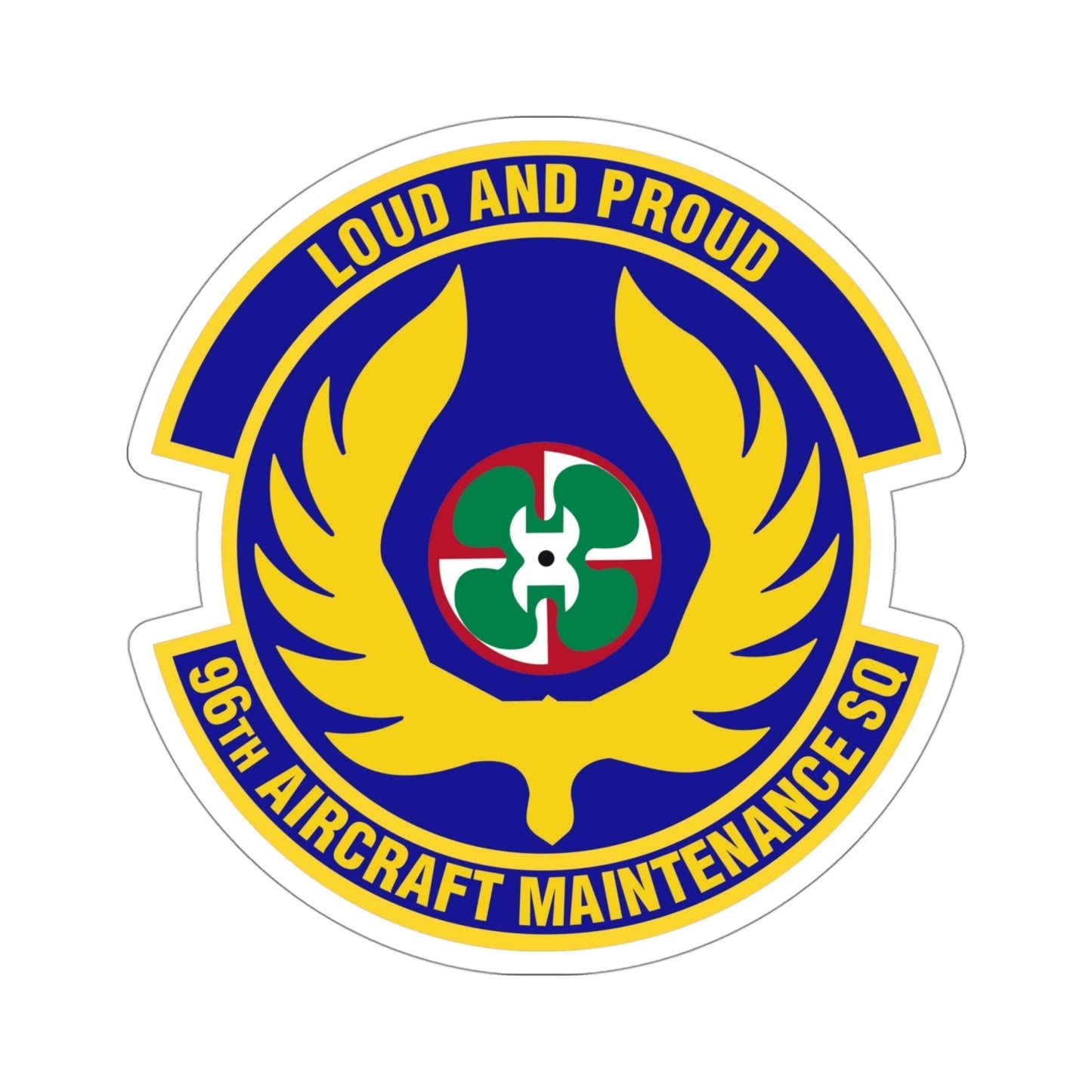 96th Aircraft Maintenance Squadron (U.S. Air Force) STICKER Vinyl Die-Cut Decal-4 Inch-The Sticker Space