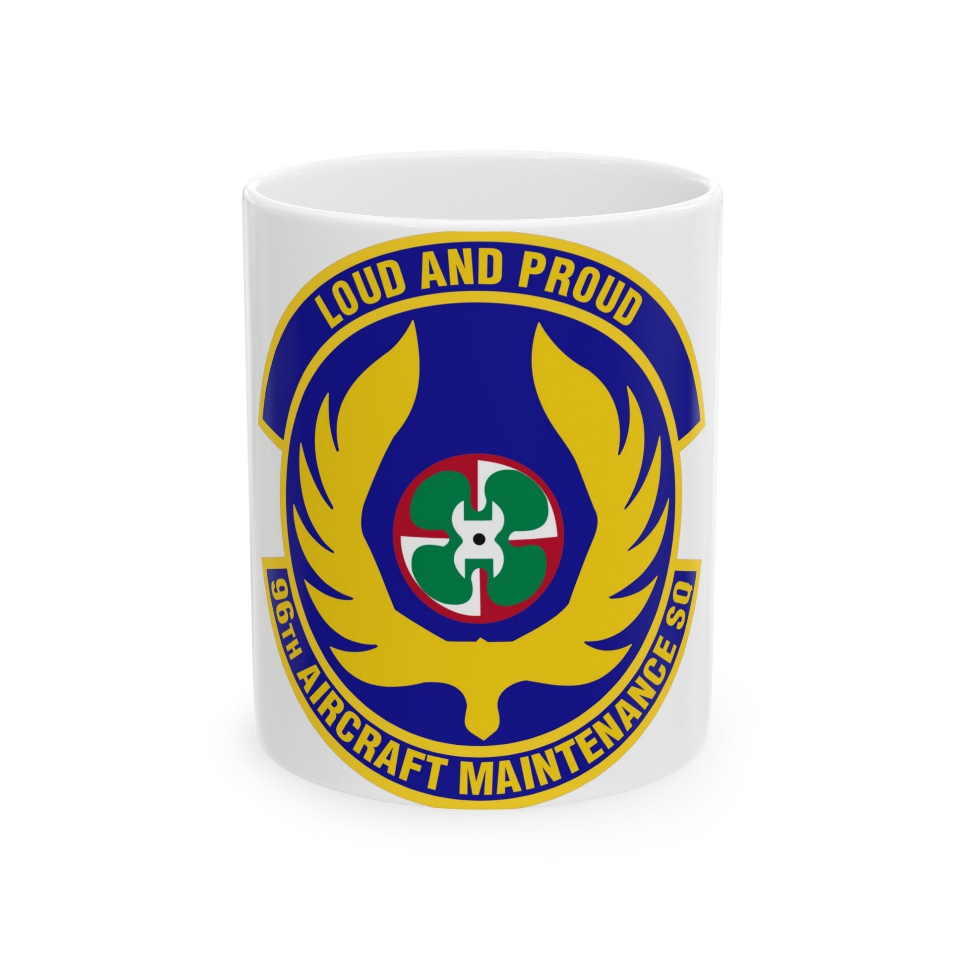 96th Aircraft Maintenance Squadron (U.S. Air Force) White Coffee Mug-11oz-The Sticker Space