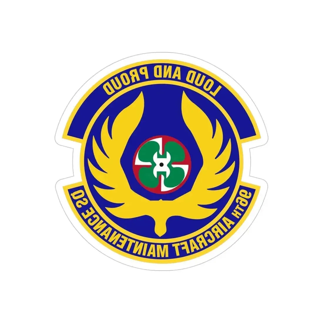 96th Aircraft Maintenance Squadron (U.S. Air Force) REVERSE PRINT Transparent Die-Cut STICKER - The Sticker Space