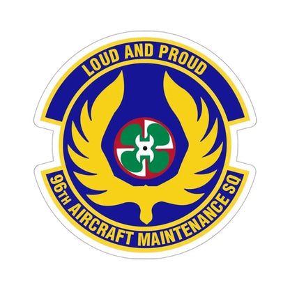 96th Aircraft Maintenance Squadron (U.S. Air Force) STICKER Vinyl Die-Cut Decal 3 Inch - The Sticker Space