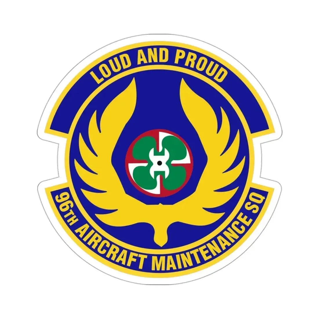 96th Aircraft Maintenance Squadron (U.S. Air Force) STICKER Vinyl Die-Cut Decal 3 Inch - The Sticker Space