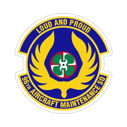 96th Aircraft Maintenance Squadron (U.S. Air Force) STICKER Vinyl Die-Cut Decal 3 Inch - The Sticker Space