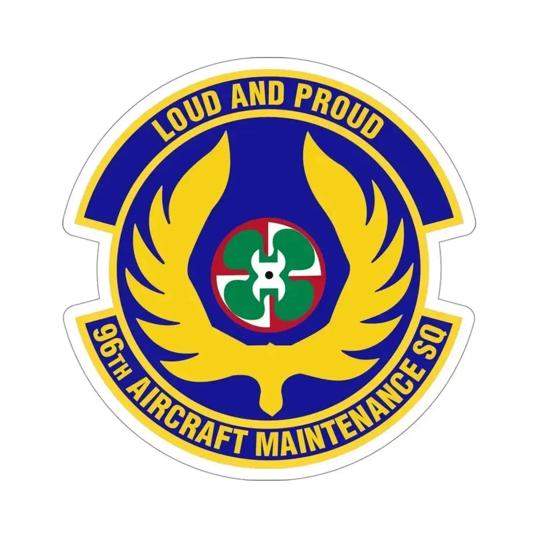 96th Aircraft Maintenance Squadron (U.S. Air Force) STICKER Vinyl Die-Cut Decal 4 Inch - The Sticker Space