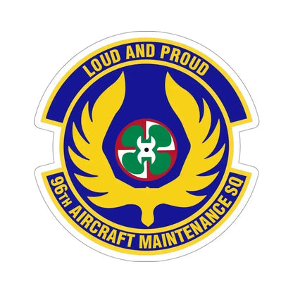 96th Aircraft Maintenance Squadron (U.S. Air Force) STICKER Vinyl Die-Cut Decal 4 Inch - The Sticker Space