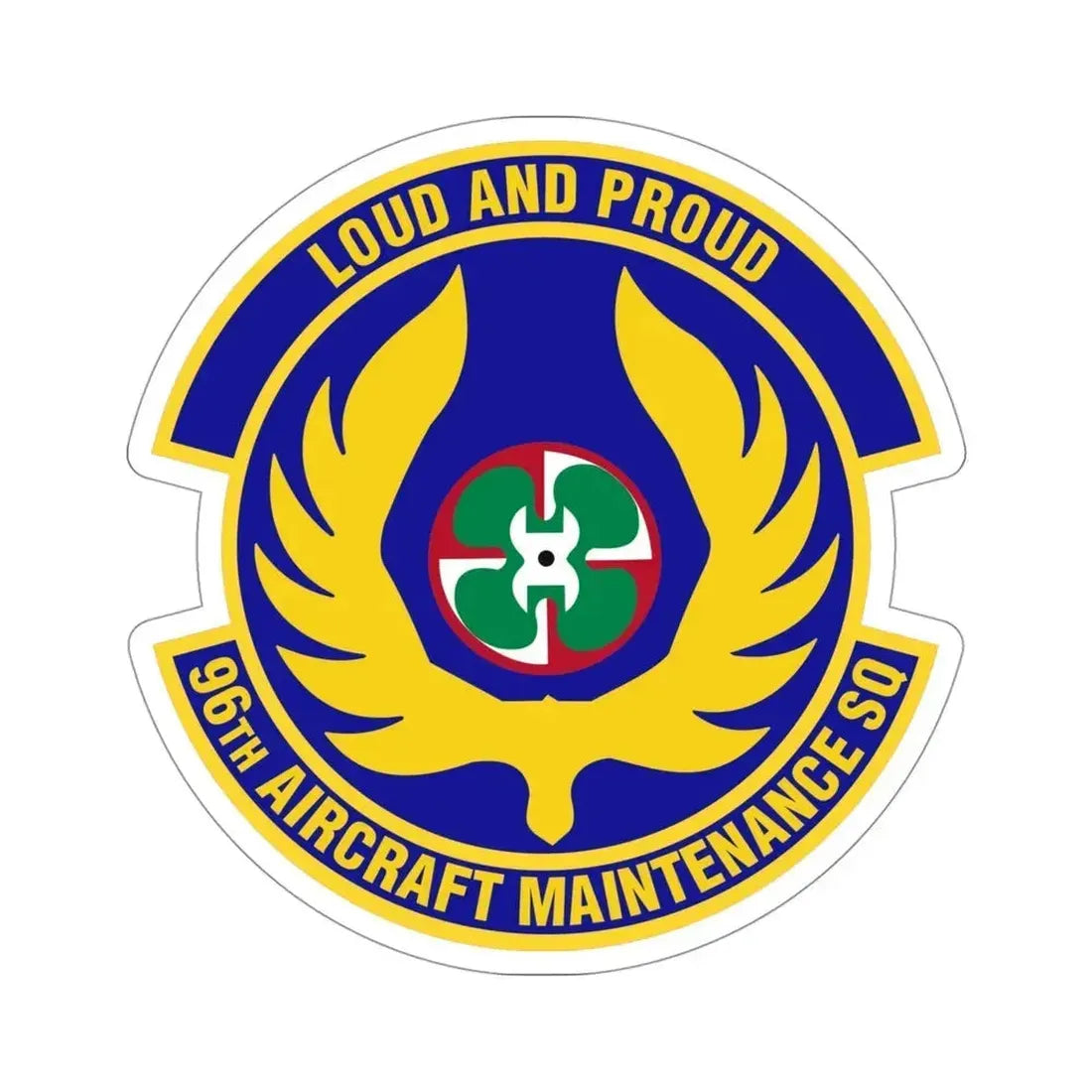 96th Aircraft Maintenance Squadron (U.S. Air Force) STICKER Vinyl Die-Cut Decal 4 Inch - The Sticker Space
