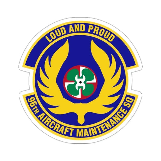 96th Aircraft Maintenance Squadron (U.S. Air Force) STICKER Vinyl Kiss-Cut Decal 2 Inch White - The Sticker Space