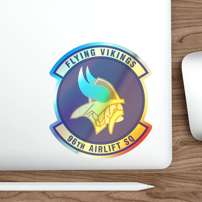 96th Airlift Squadron (U.S. Air Force) Holographic STICKER Die-Cut Vinyl Decal-The Sticker Space