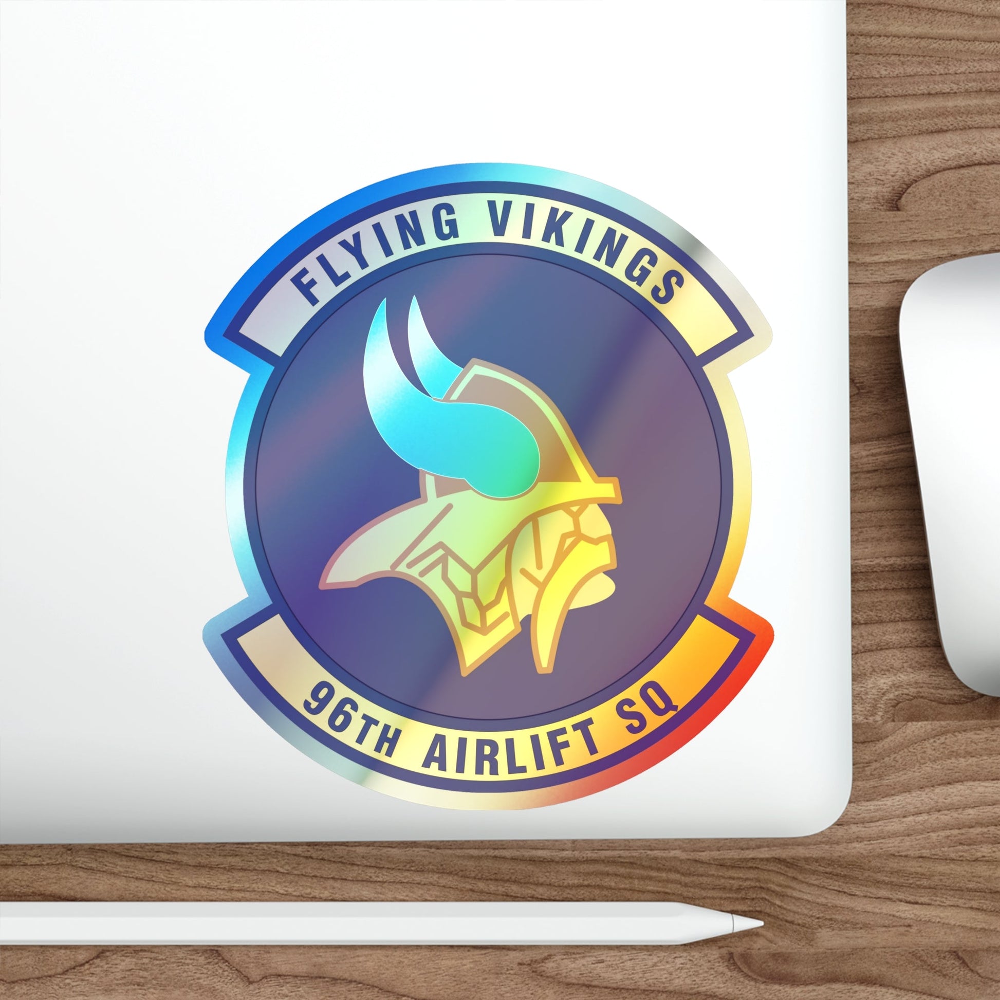 96th Airlift Squadron (U.S. Air Force) Holographic STICKER Die-Cut Vinyl Decal-The Sticker Space