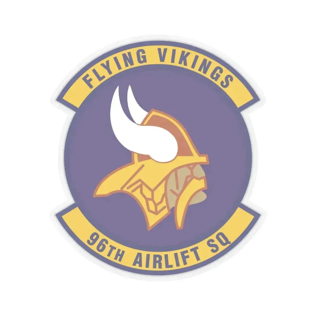 96th Airlift Squadron (U.S. Air Force) STICKER Vinyl Kiss-Cut Decal 4 Inch Transparent - The Sticker Space